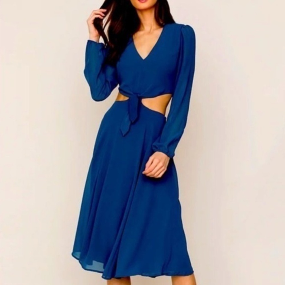Yumi Kim Open Heart Dress in Ink Blue Size Small